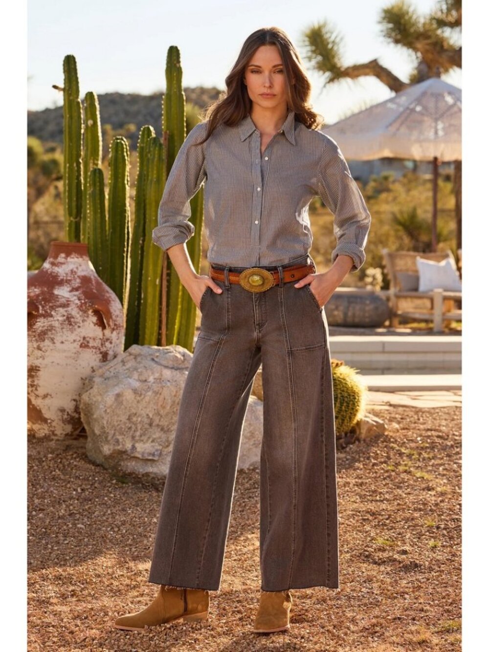 Simone Wide Leg Trouser Utility MGWB9271